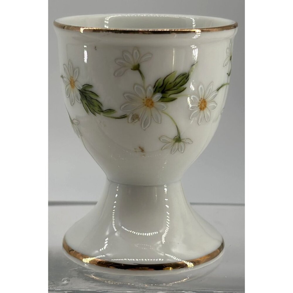 Lefton‎ Daisy Flowers Egg Cup Porcelain